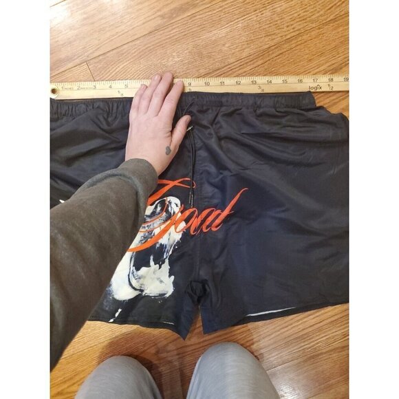 Nova Men Swim Trunks Mens Size XL Goat Bite Black Red Mesh Lining NWT - Picture 2 of 12